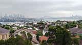  View of Sydney Harbor from Dover Heights;  Distant views were hazy due to overcast skies.